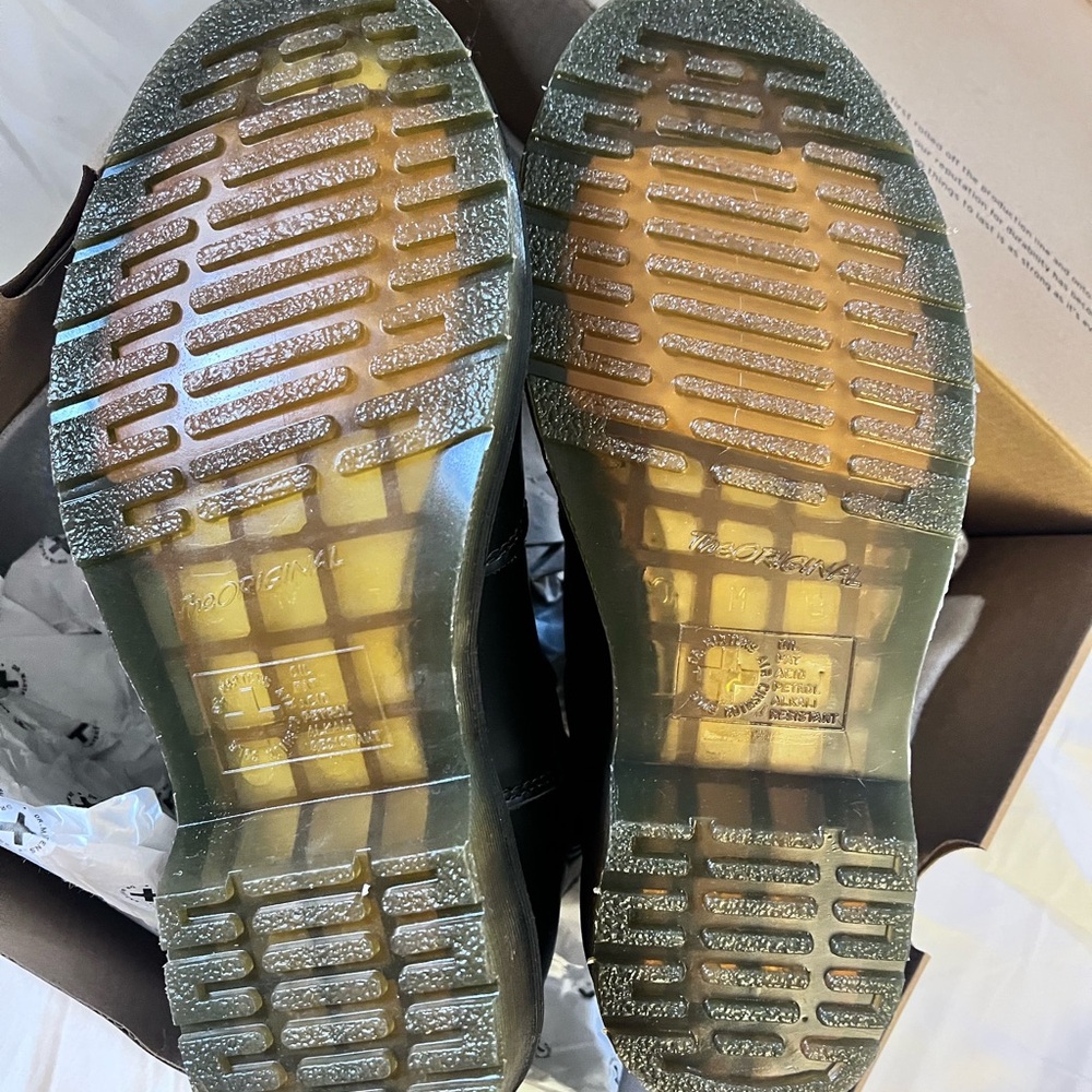 Dr. Martens  Black Boots with Yellow Stitching - Picture 3 of 8